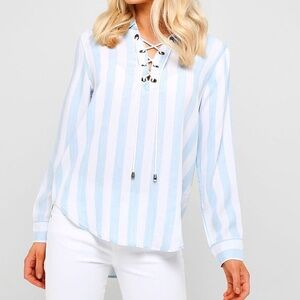 Rails Women's Uli Lace-Up Tencel Blouse